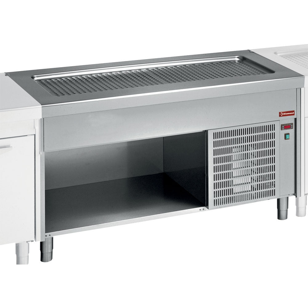 Kølet overskab på åbent skab 6x GN1/1