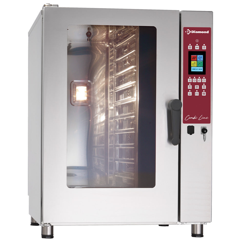 Elektrisk ovn TOUCHSCREEN damp/konvektion, 10x GN 1/1 - AUTOMATISK RENGØRING