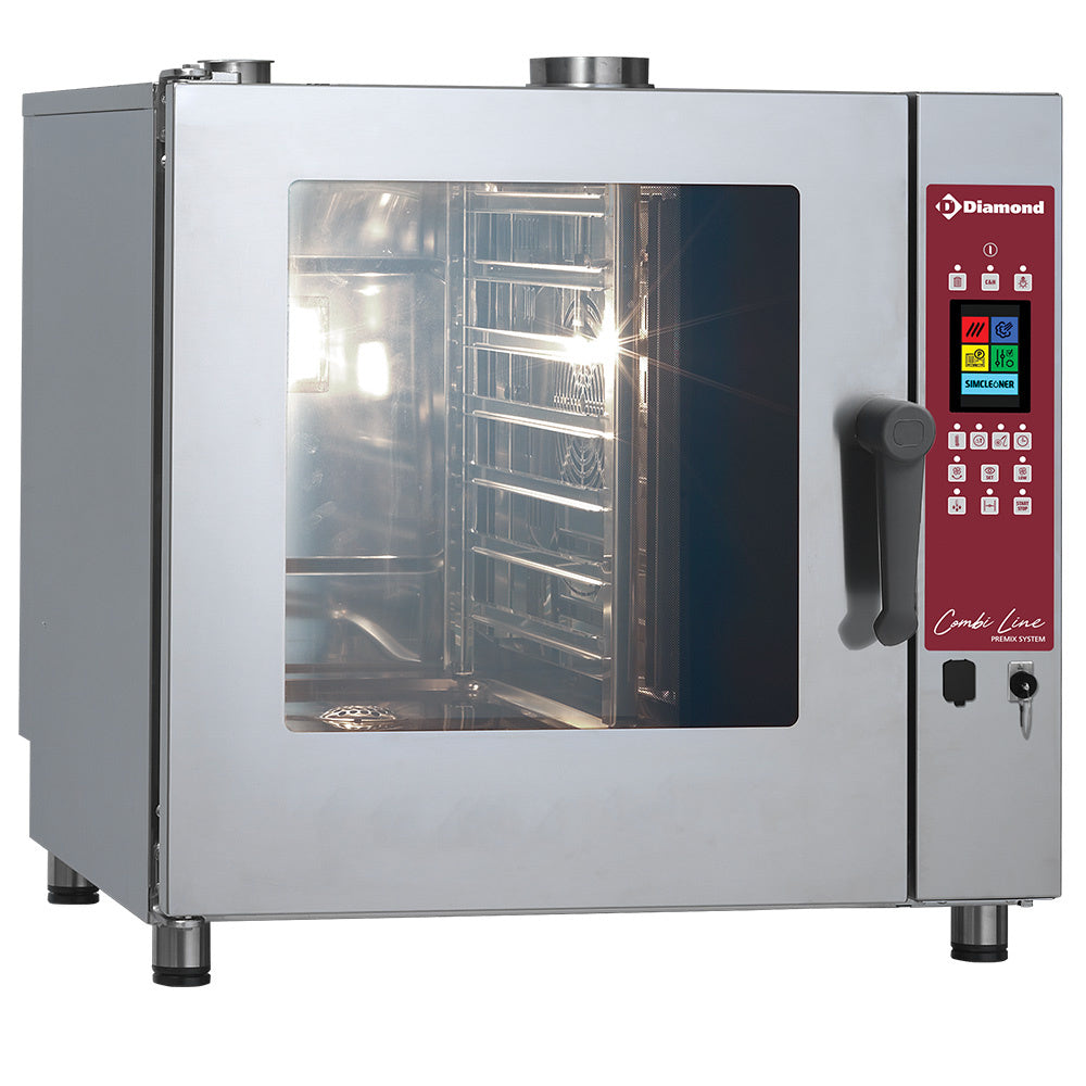 Kombidampoven, gas - TOUCHSCREEN damp/konvektion, 7x GN 1/1 - AUTOMATISK RENGØRING