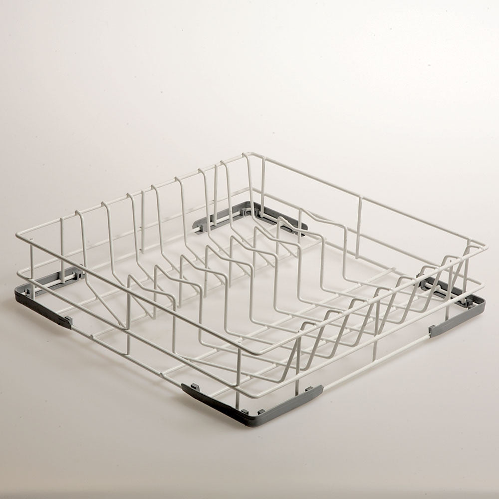 Opvaskekurv til 14 tallerkener i rilsaniseret stål