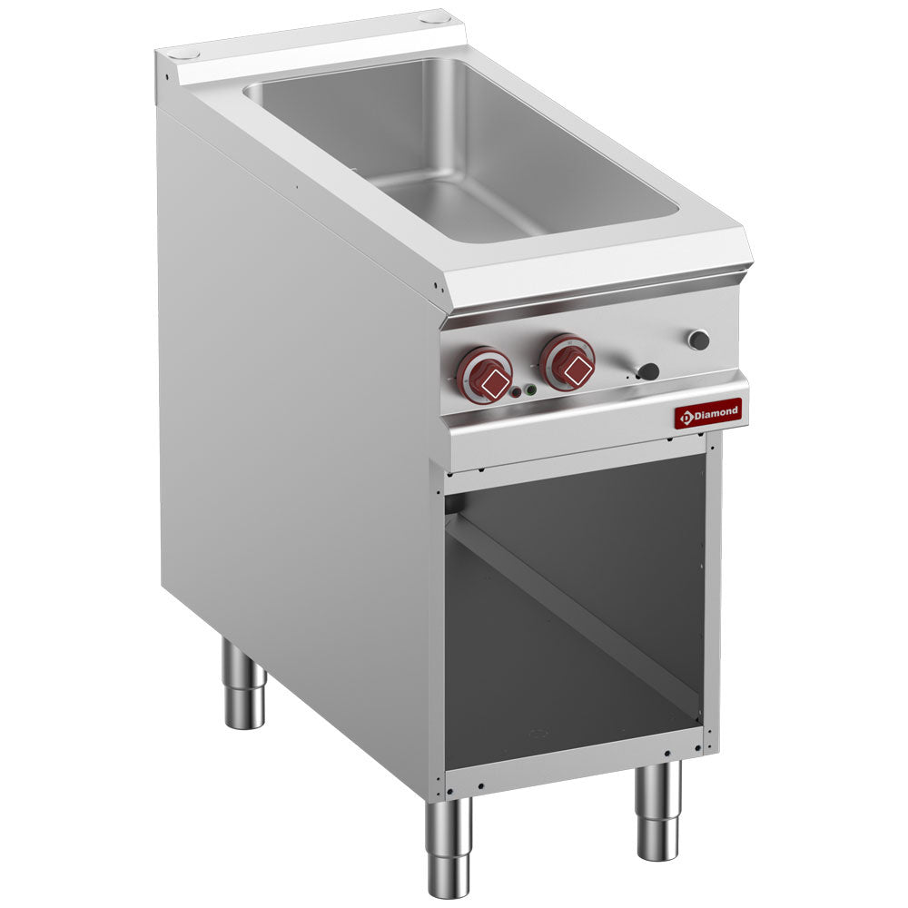 Elektrisk bain-marie 4x GN 1/3-150 mm, åbent skab