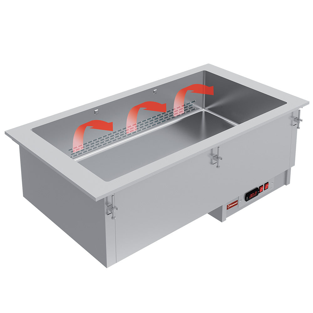 Element bain-marie 2 GN 1/1 - tørret - ventileret