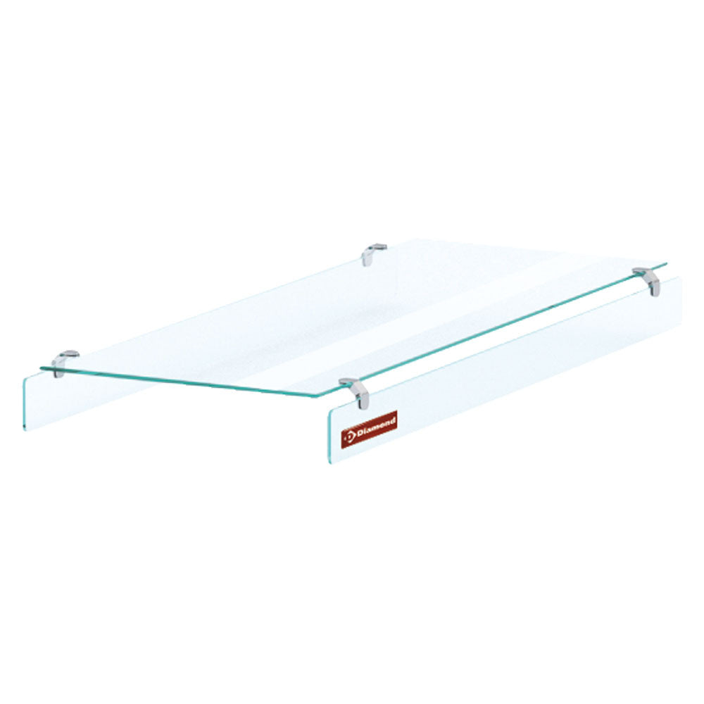 Central "højre" glaskant på 90° på hver side, 3x GN 1/1