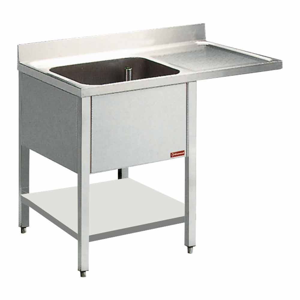 Vask 1 tank og 1 afløbsflade