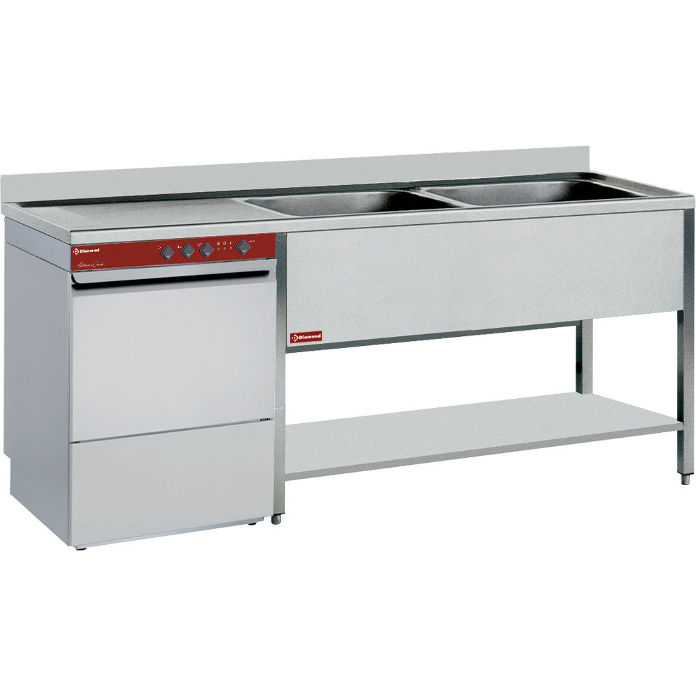 Sæt opvaskemaskine og vask, bestående af: