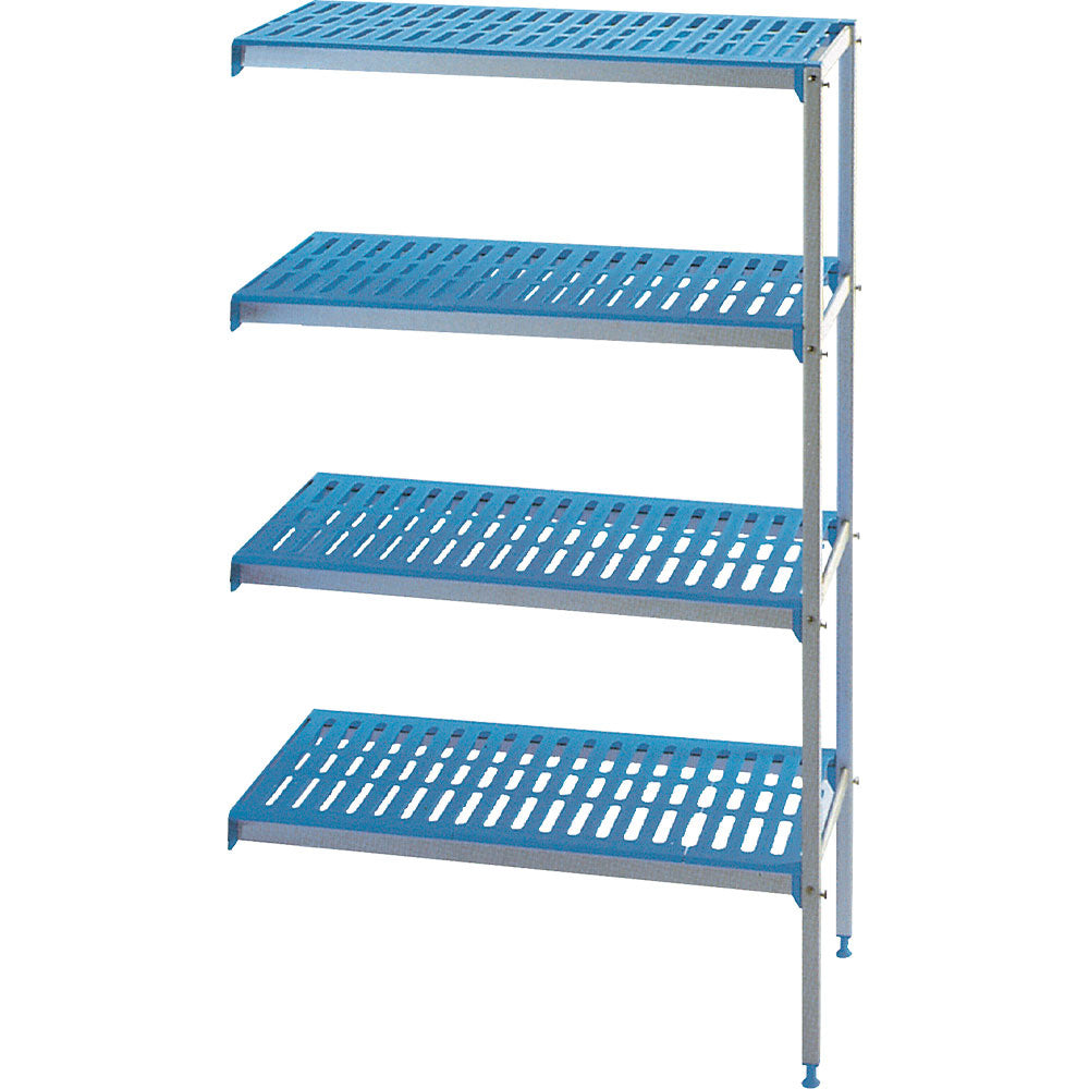 Hjørnehylde i aluminium 4 niveauer "Modular Rack"