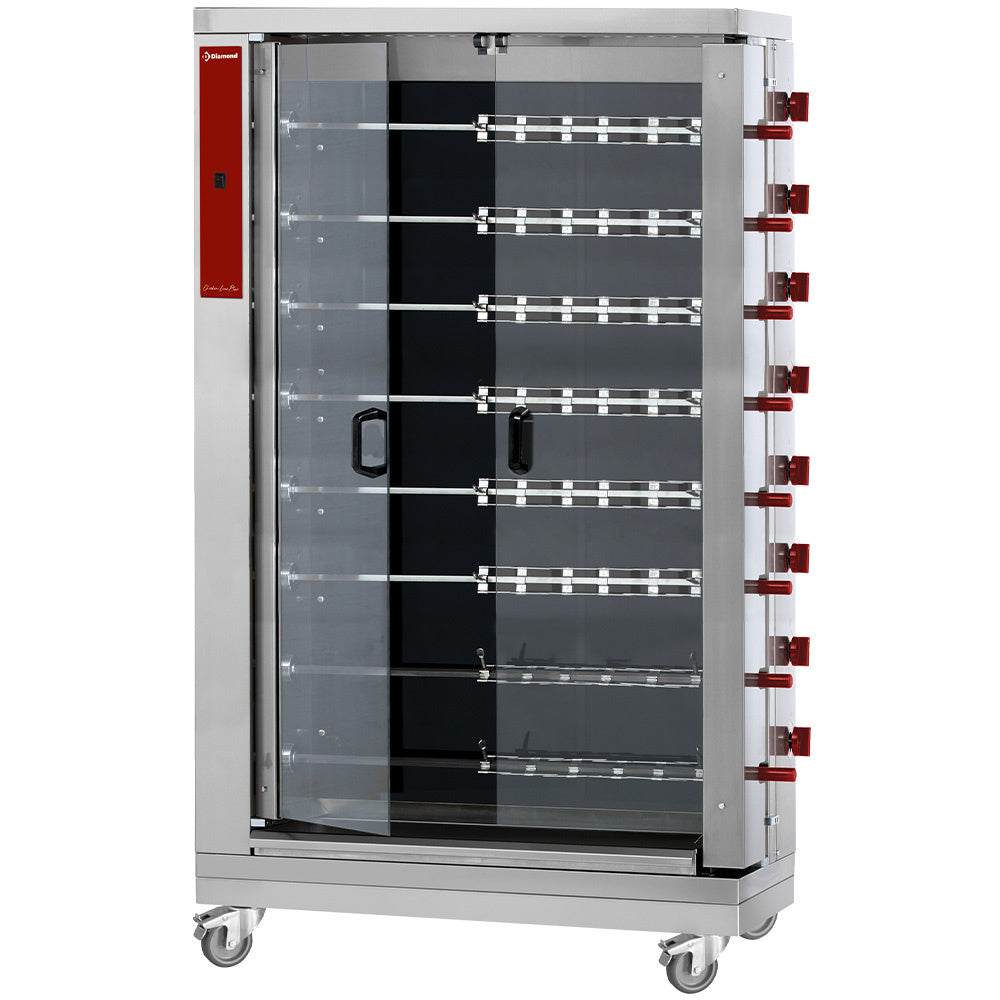 Vitrokeramisk Rotisserie, 8 spyd (48 kyllinger)