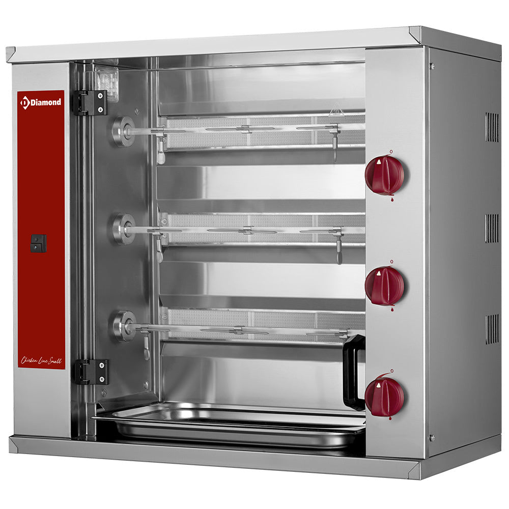 Gas Rotisserie, 3 spyd (9 kyllinger) LILLE