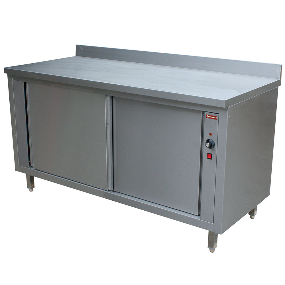 Varmeskab med 2 skydedøre, vægmonteret