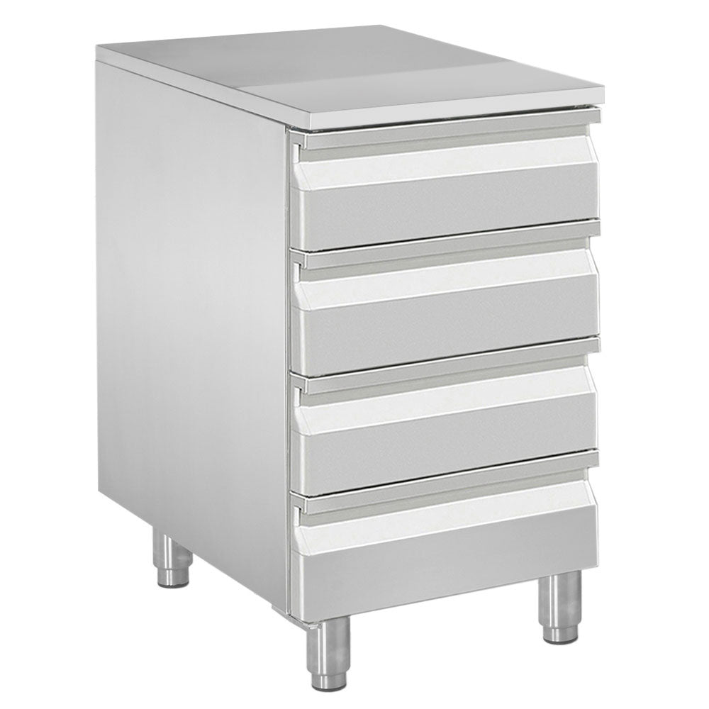 Bord til dej, 4 neutrale skuffer (8 bakker 600x400)