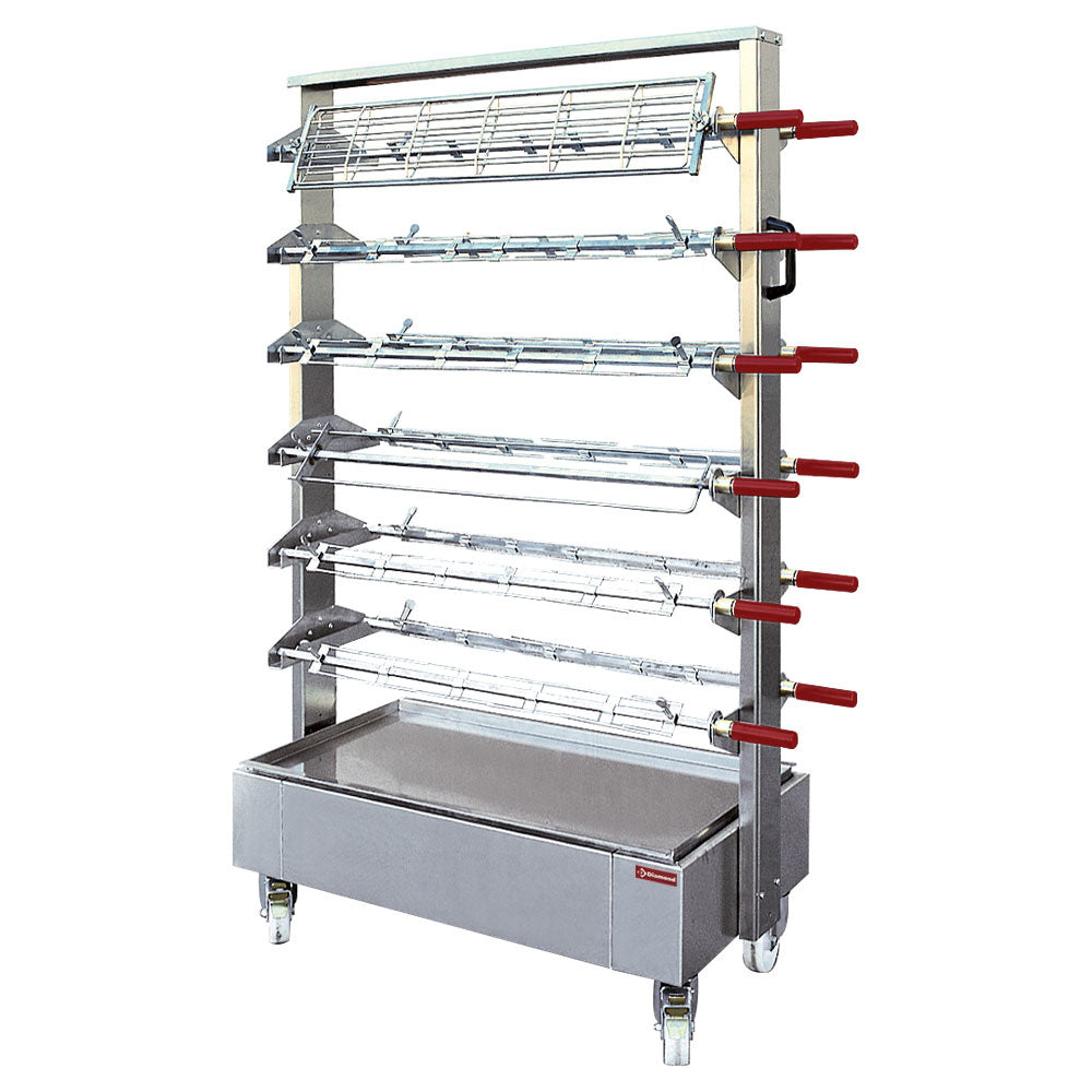 Vogn med struktur til 12 kyllingespyd