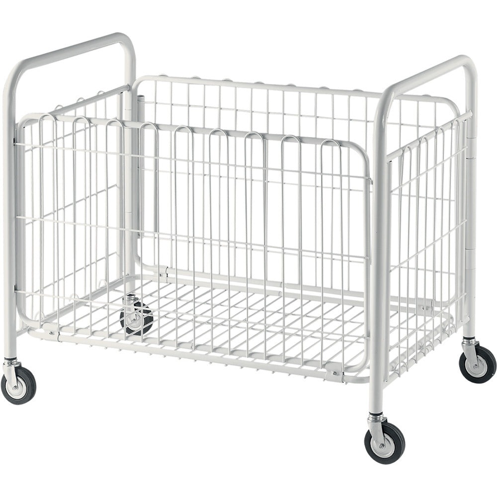 Vasketøjskurv på hjul, klapbar skammel