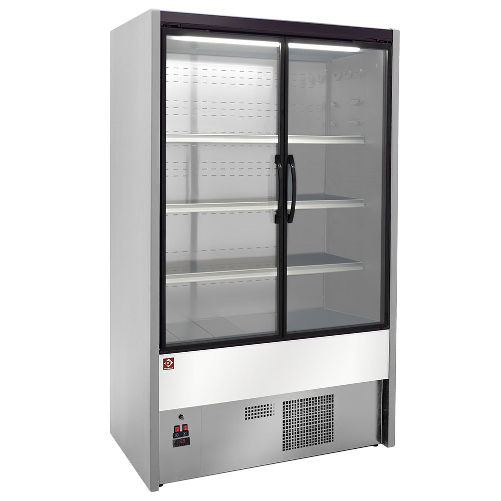 Ventileret kølevægelement, svingdøre - GRÅ / HVID