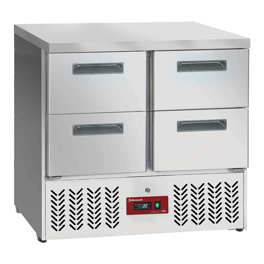 Kølebord 4x 1/2 skuffer GN 1/1