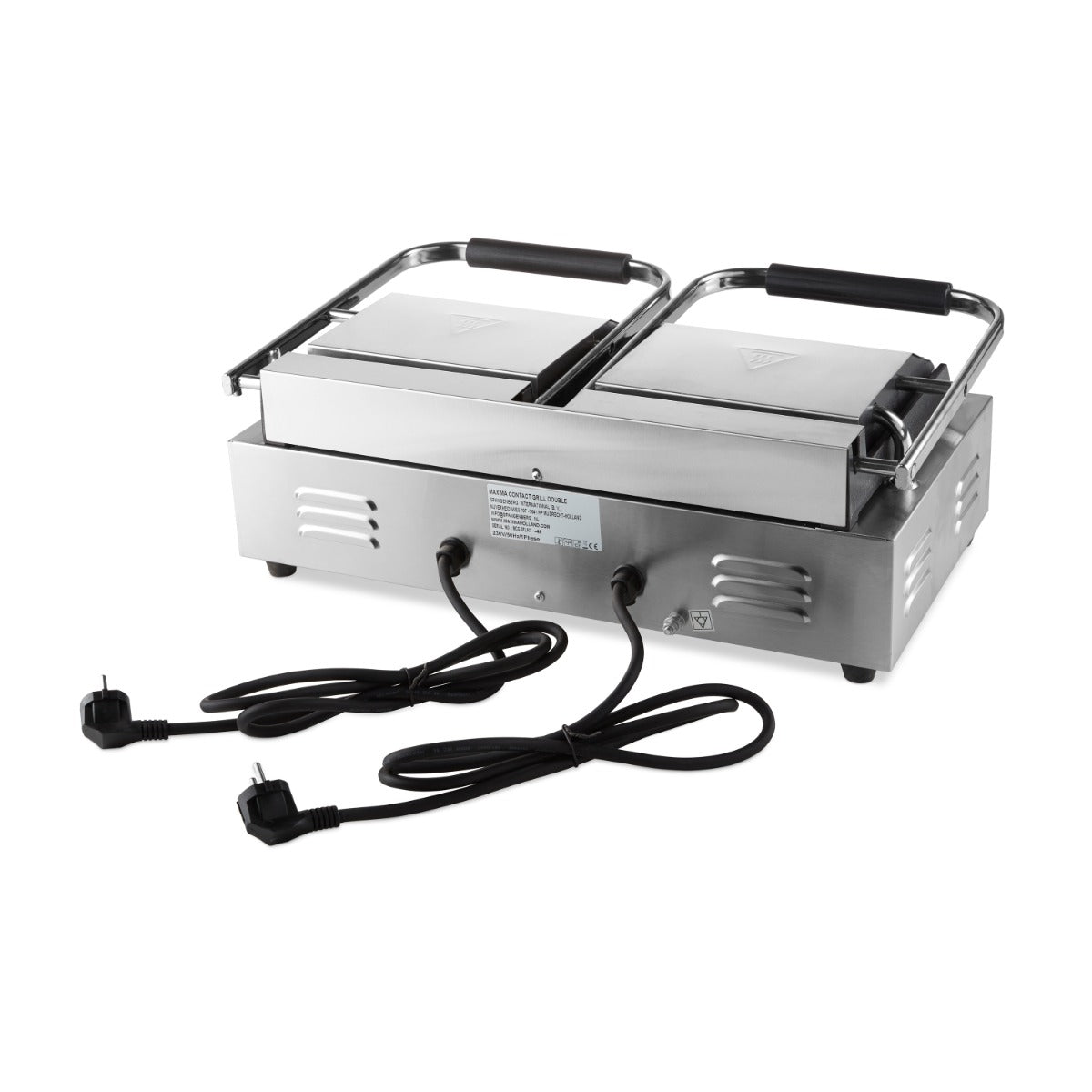 Kontaktgrill - Glat - Dobbelt Grillplade - 2 x 22cm (På lager igen medio sept. kan forudbestilles)