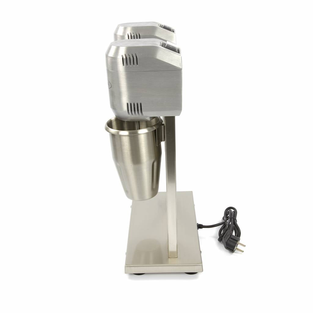 Milkshake mixer - 2 x 2L - 2 kopper - 2 hastigheder