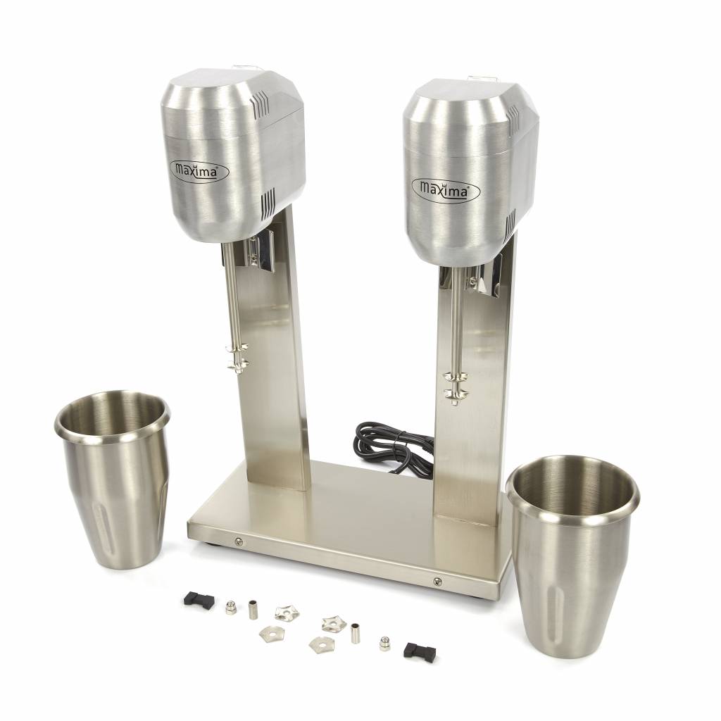 Milkshake mixer - 2 x 2L - 2 kopper - 2 hastigheder