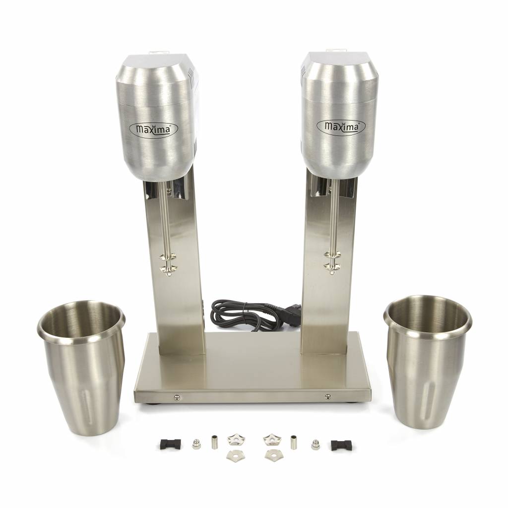 Milkshake mixer - 2 x 2L - 2 kopper - 2 hastigheder