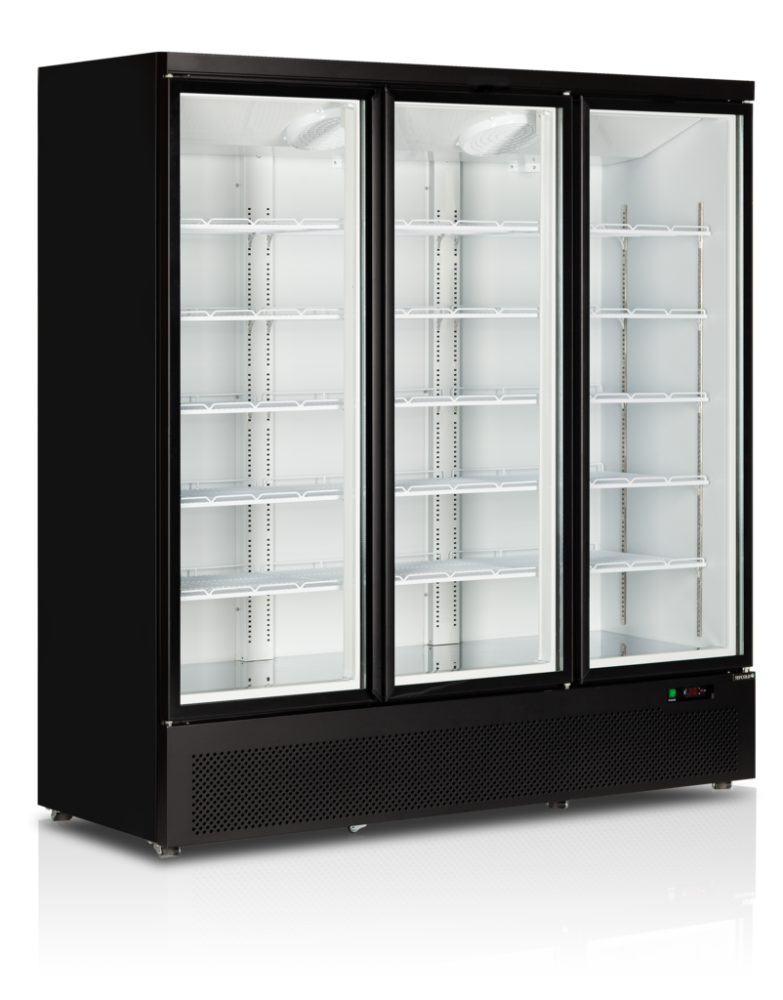 Displaykøleskab - 3 døre - Sort