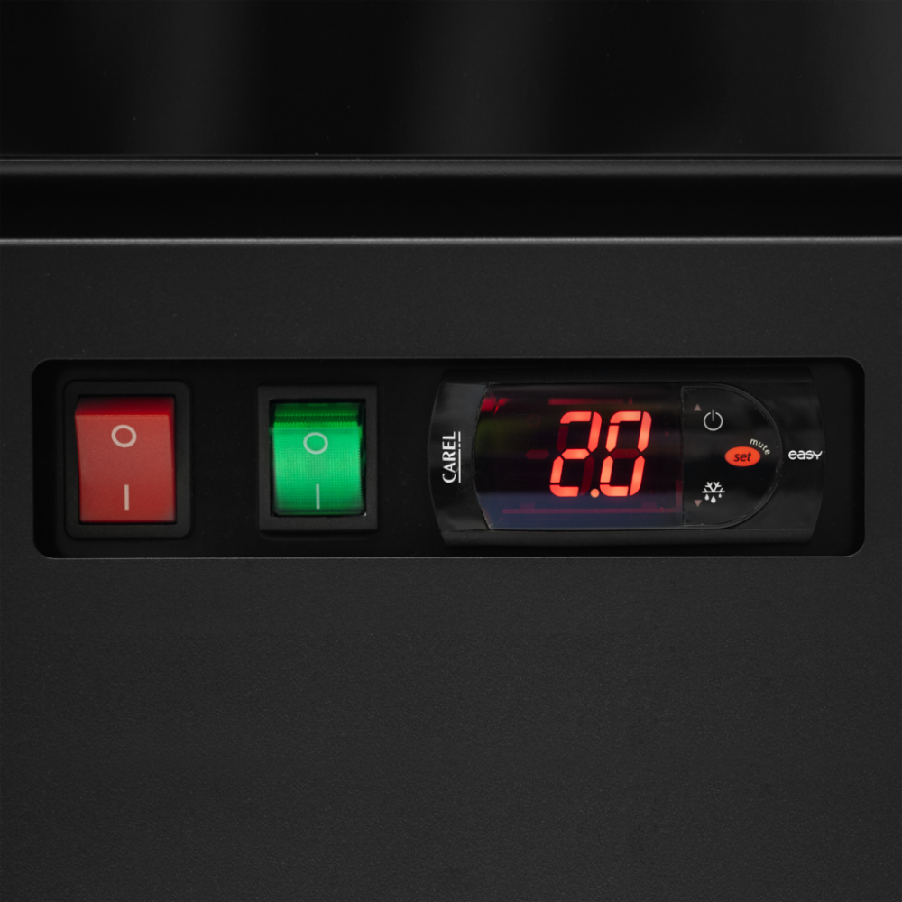 Displaykøleskab - 3 døre - Sort