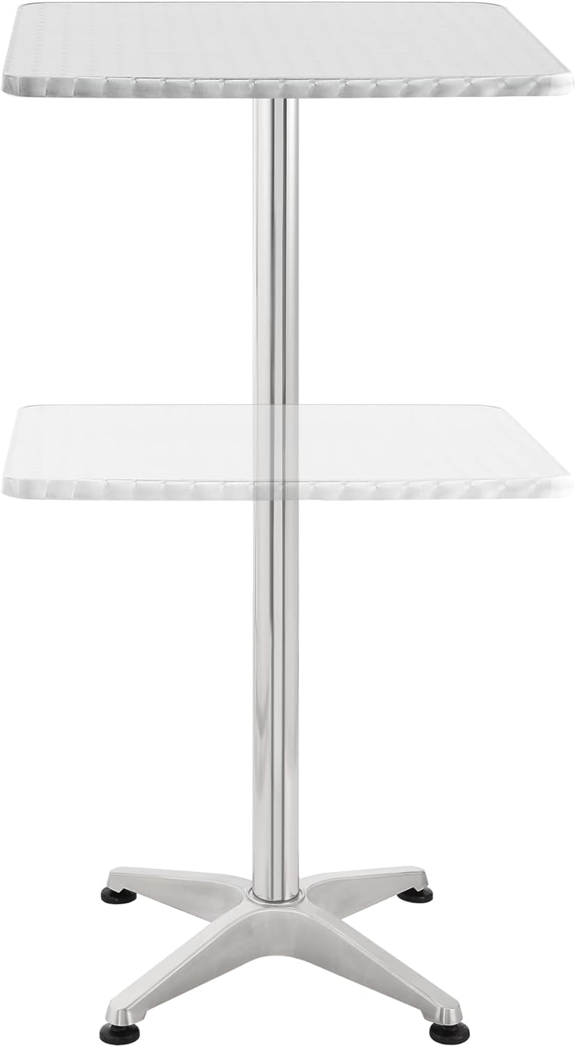 Cafébord - 60x60 cm - stål - sammenklappeligt - 2 stk.