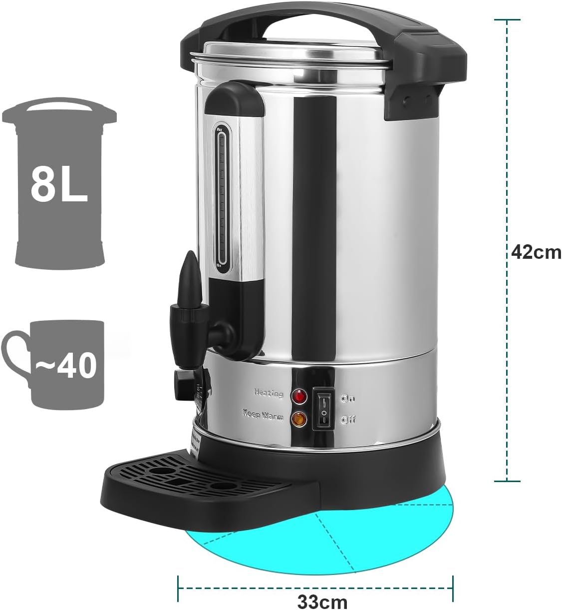 Gløggkedel - 8 liter - 1500 watt
