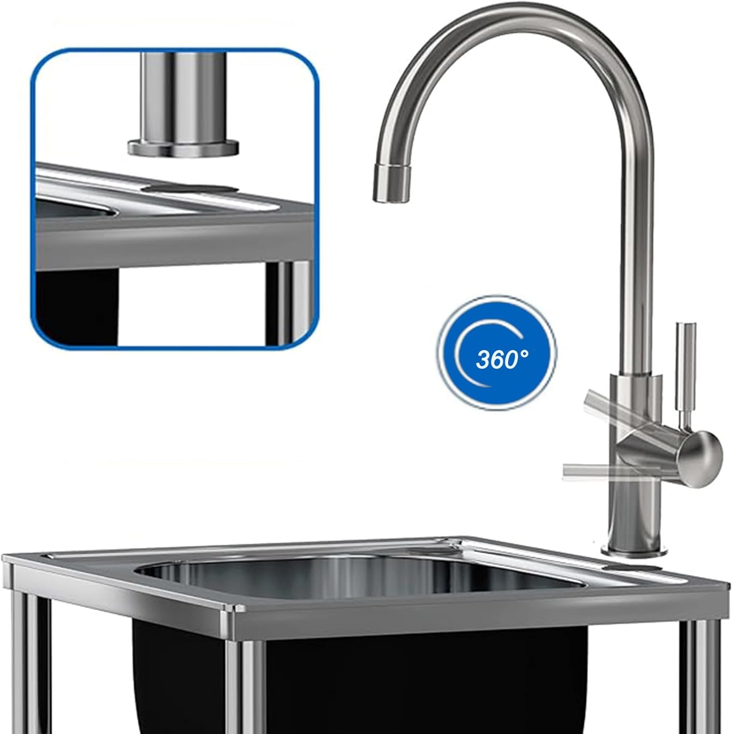 Håndvask - mobil (uden hjul) 38 x 33 x 82 cm