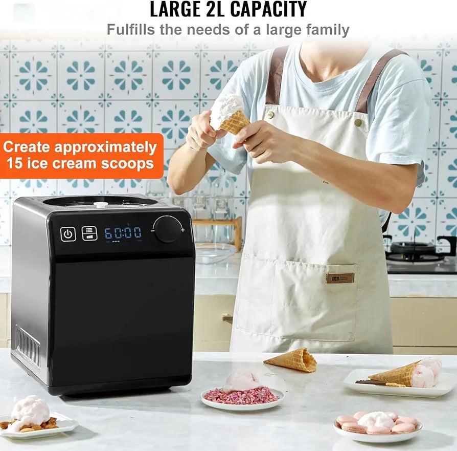 2 liter ismaskine med kompressor