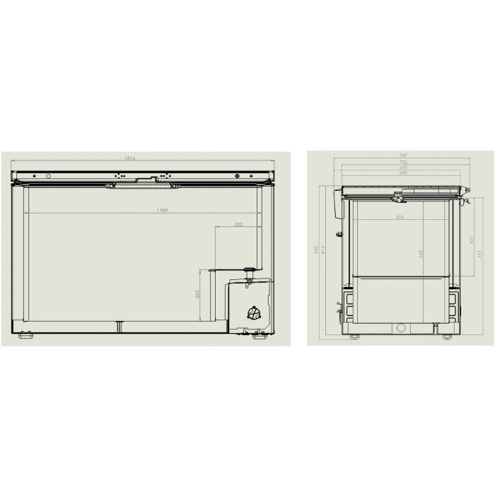 Kummefryser - 407 Liter