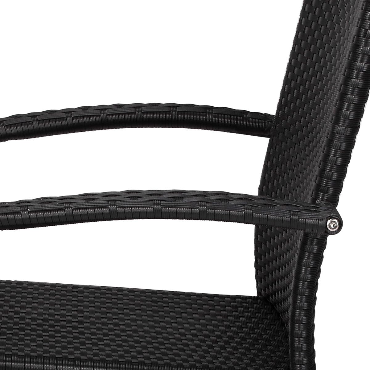 Bistrostole - Sort - Polyratan - 4 stk (findes i flere farver)