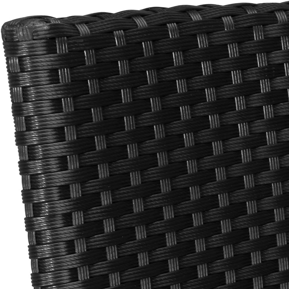 Bistrostole - Sort - Polyratan - 4 stk (findes i flere farver)