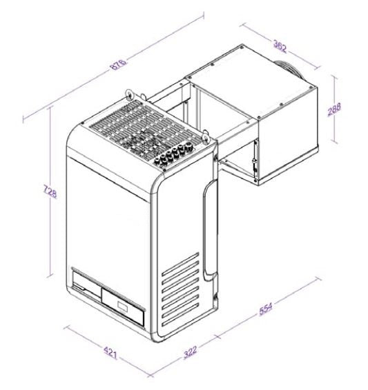Køleenhed 6,7–12,8 m³