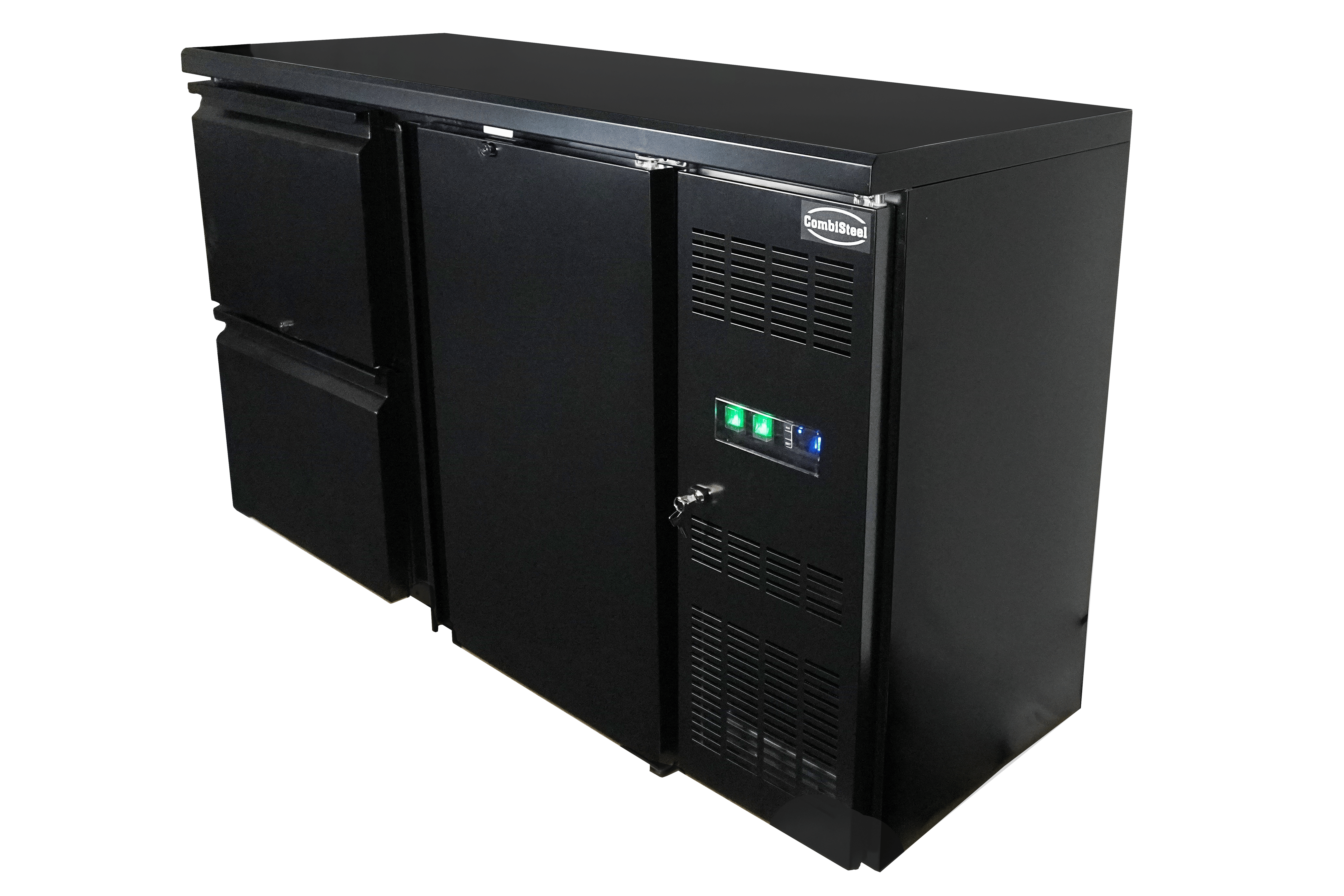 Backbar 2 skuffer - 1 låge - sort