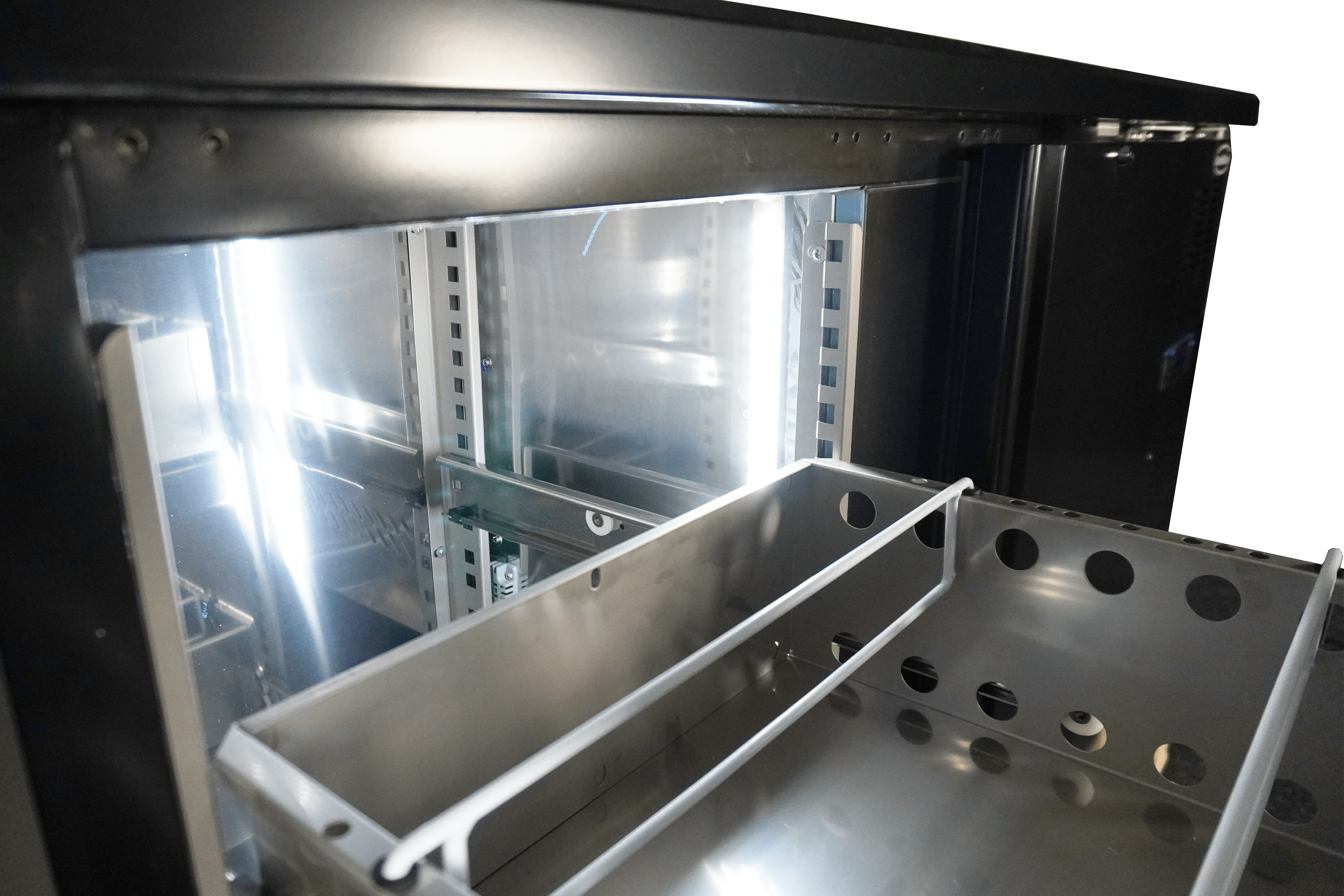 Backbar 2 skuffer - 1 låge - sort