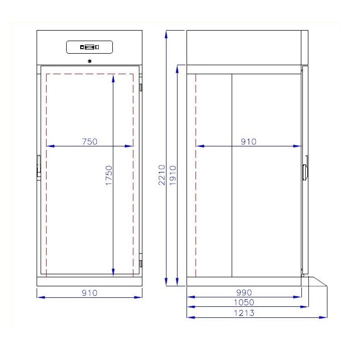 Roll-In Køleskab Ss Mono Block 700 Ltr