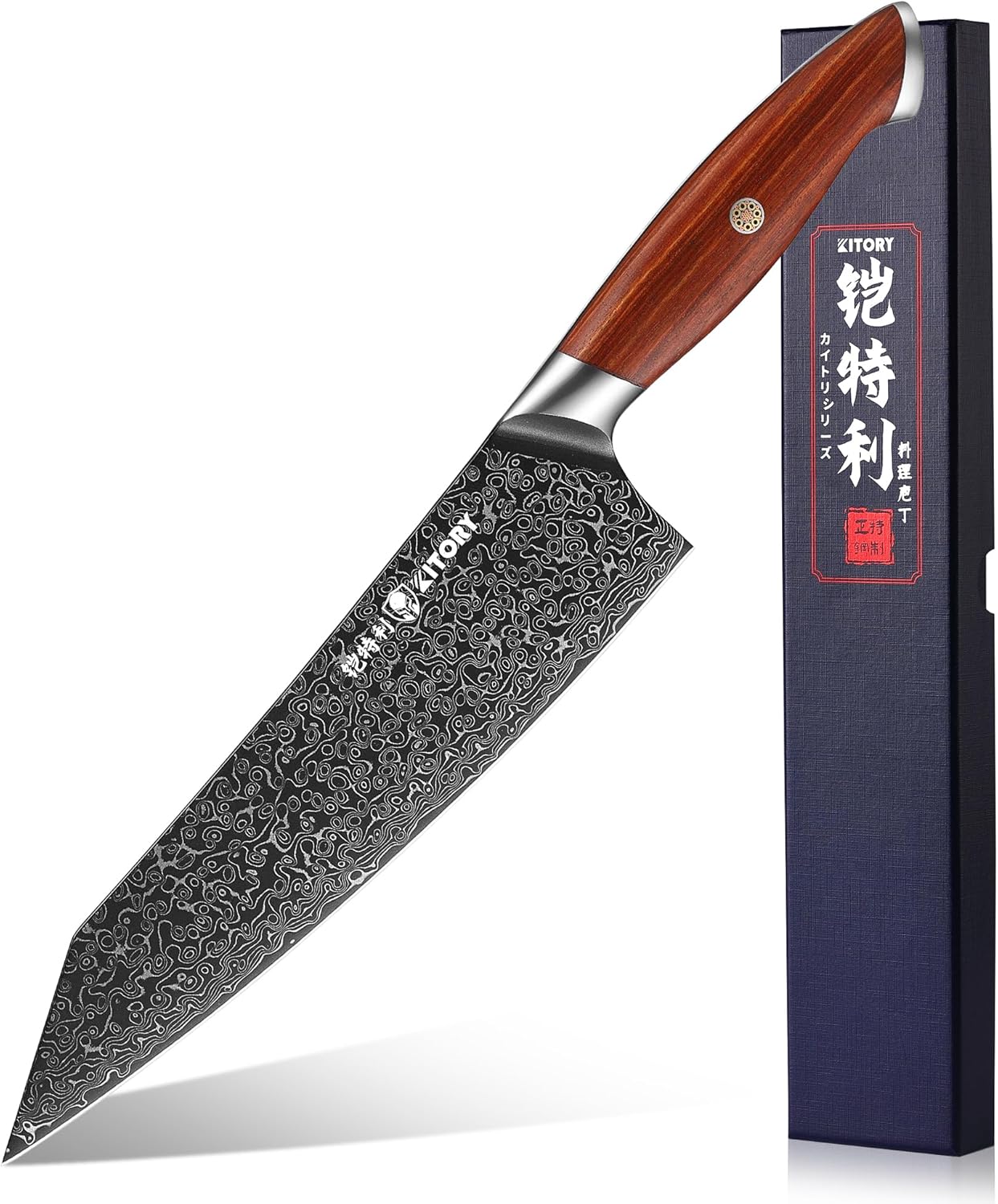 Kitory Kokkekniv Kiritsuke Kniv Damaskus rustfrit stål - 21 cm