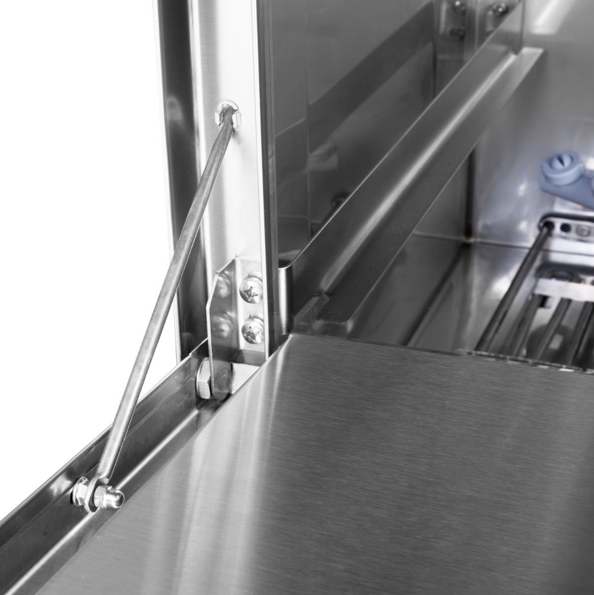 Underbordsopvaskemaskine - 50 x 50 cm - med afløb, afspændingsmiddel og sæbepumper - 400V (På lager igen 7. oktober - forudbestil)