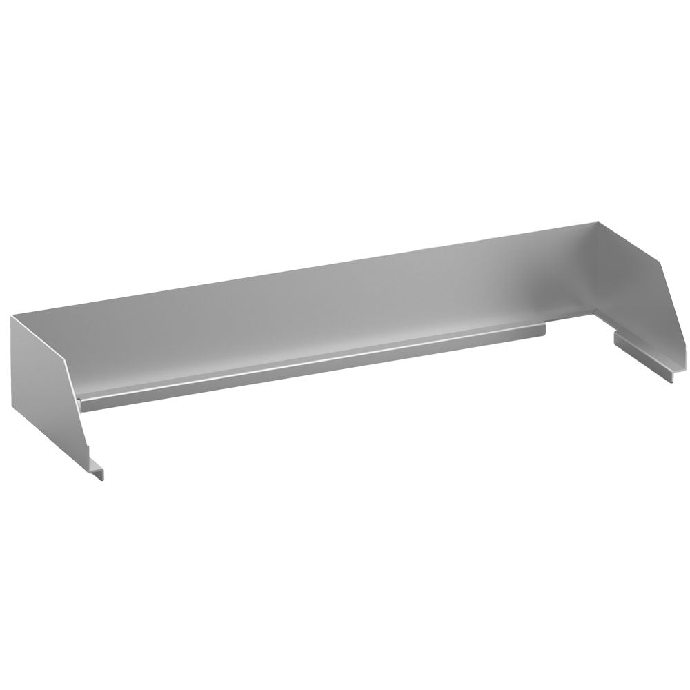 Stænksikker kant i rustfrit stål, 800 mm plade