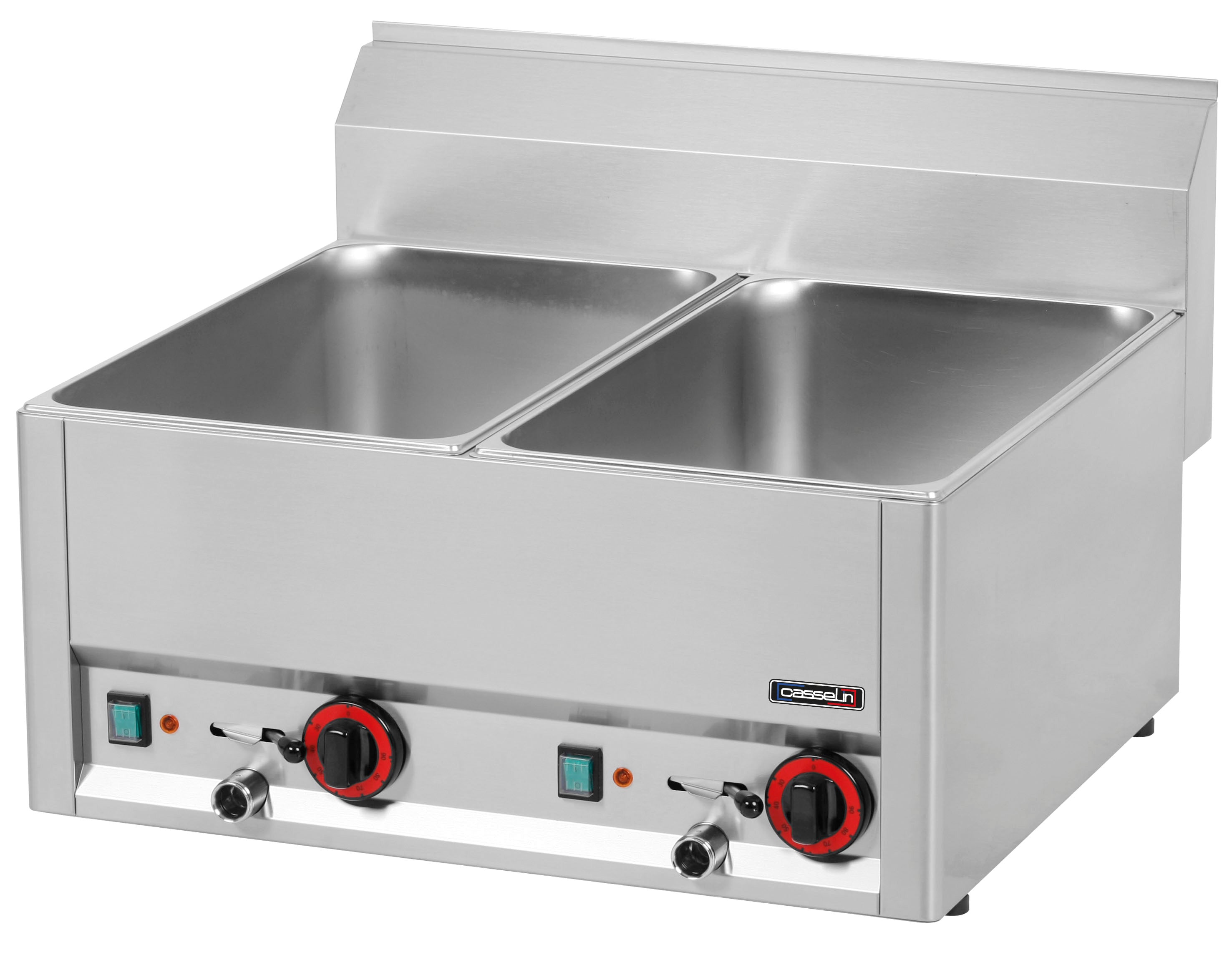 Dobbelt bain-marie GN 1/1 med afløbshane 66