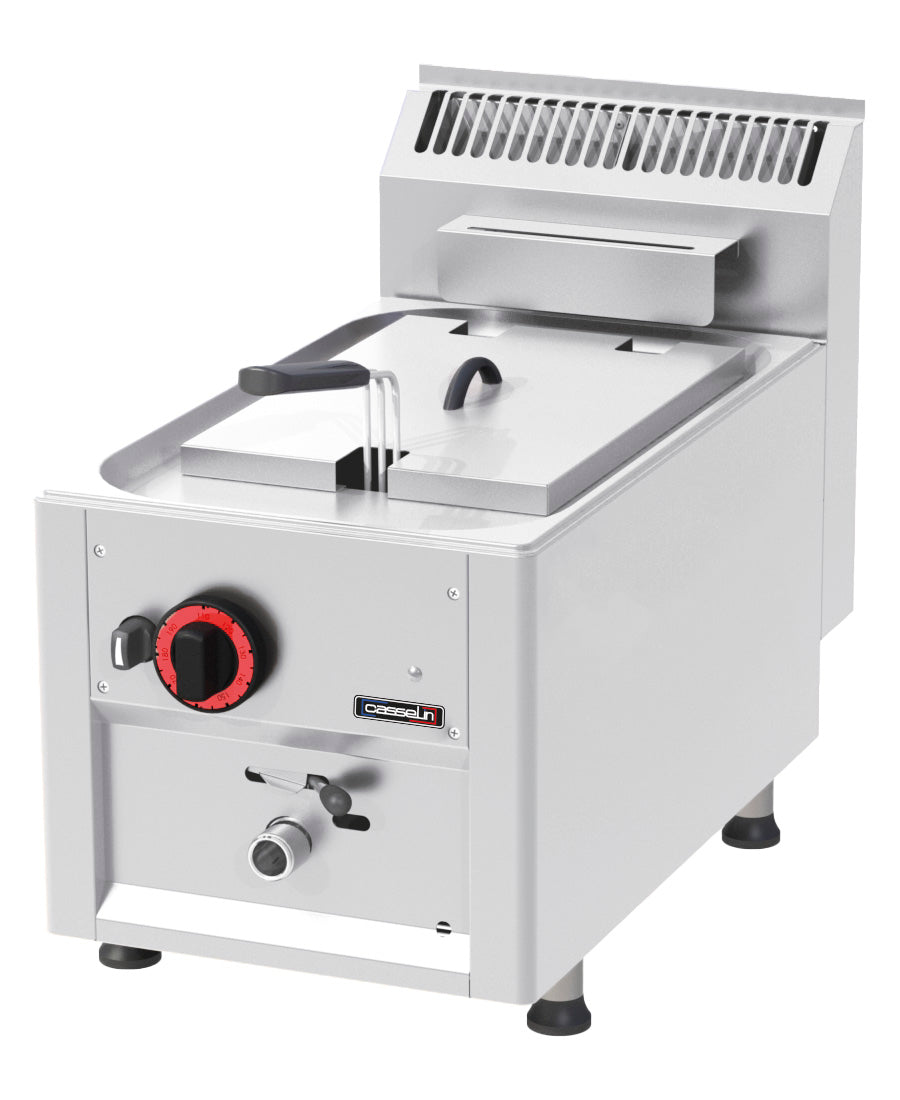 Gasfrituregryde med aftapningshane 8 liter 33