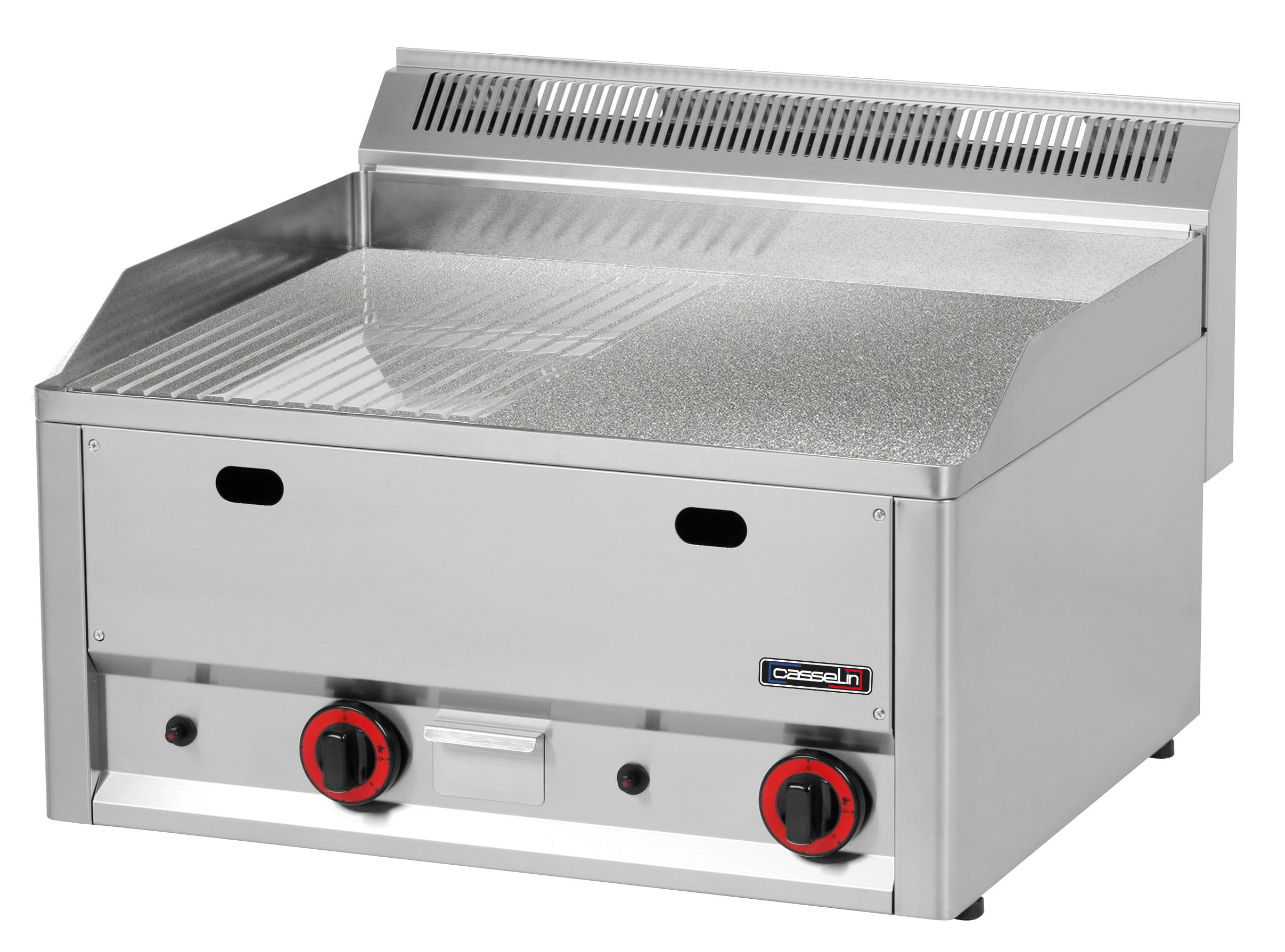 Gasgrillplade Rillet tekstureret krom 99