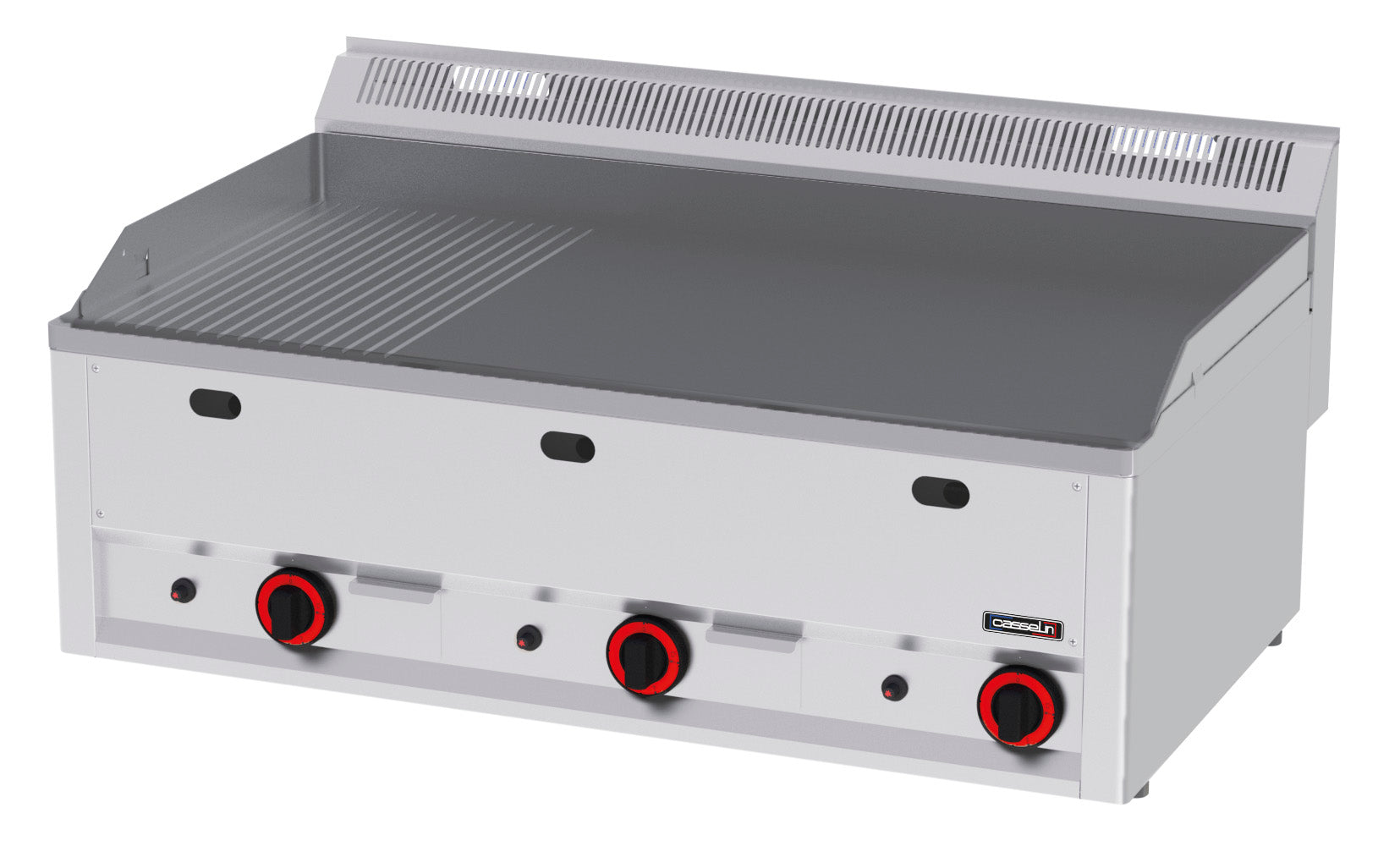 Gasgrillplade Rillet Glat Støbejern 99