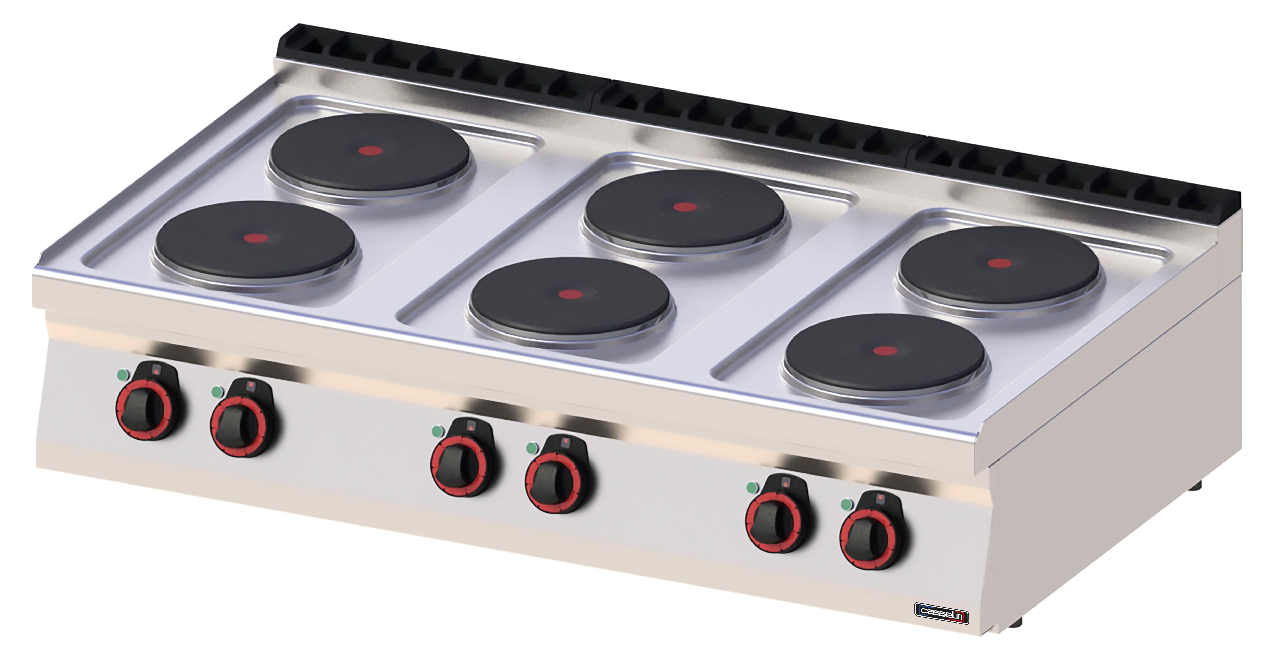 Elektrisk bordkomfur 6 brændere 120