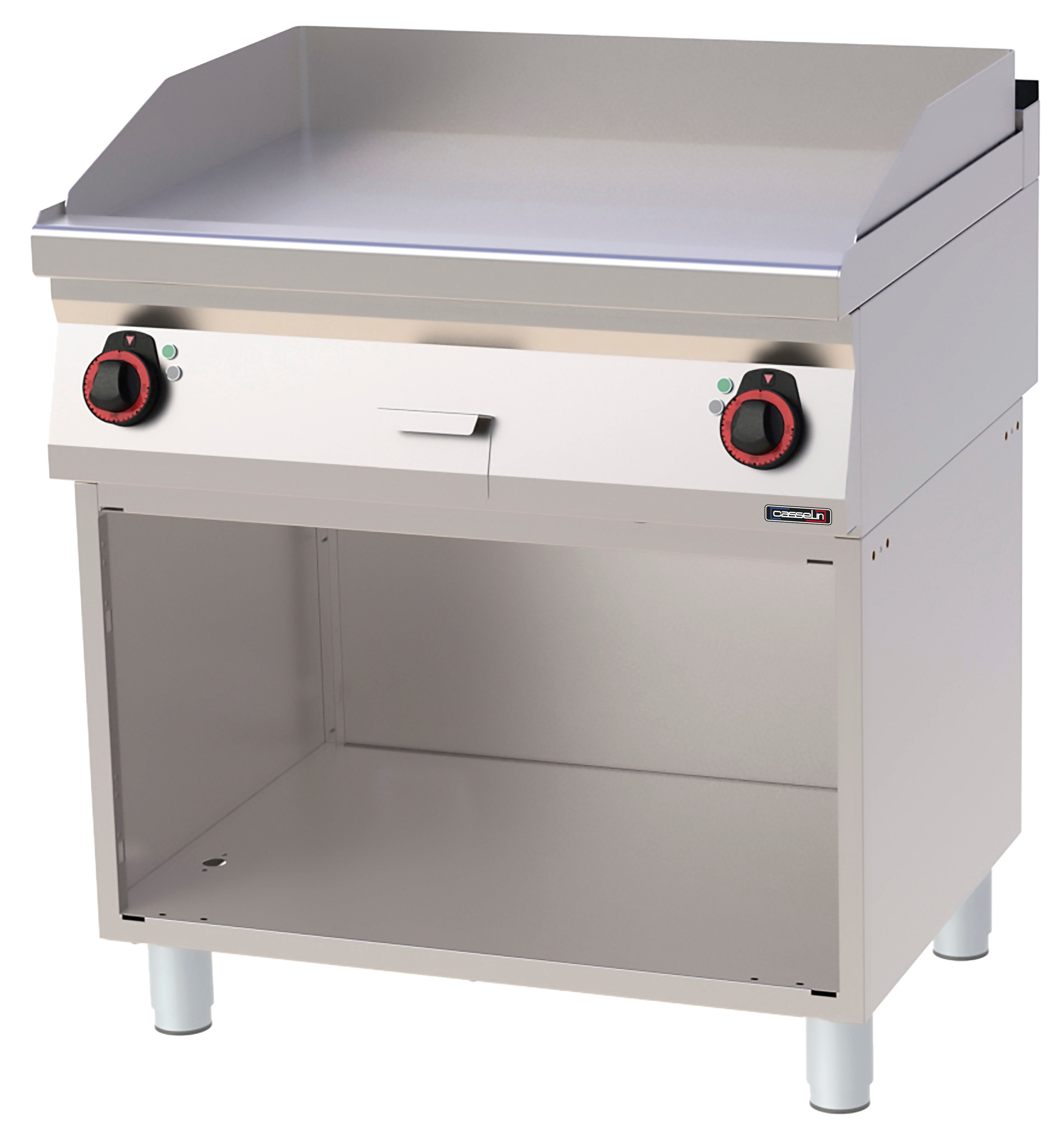 Grillplade Glat Støbejern med åbent skab 80