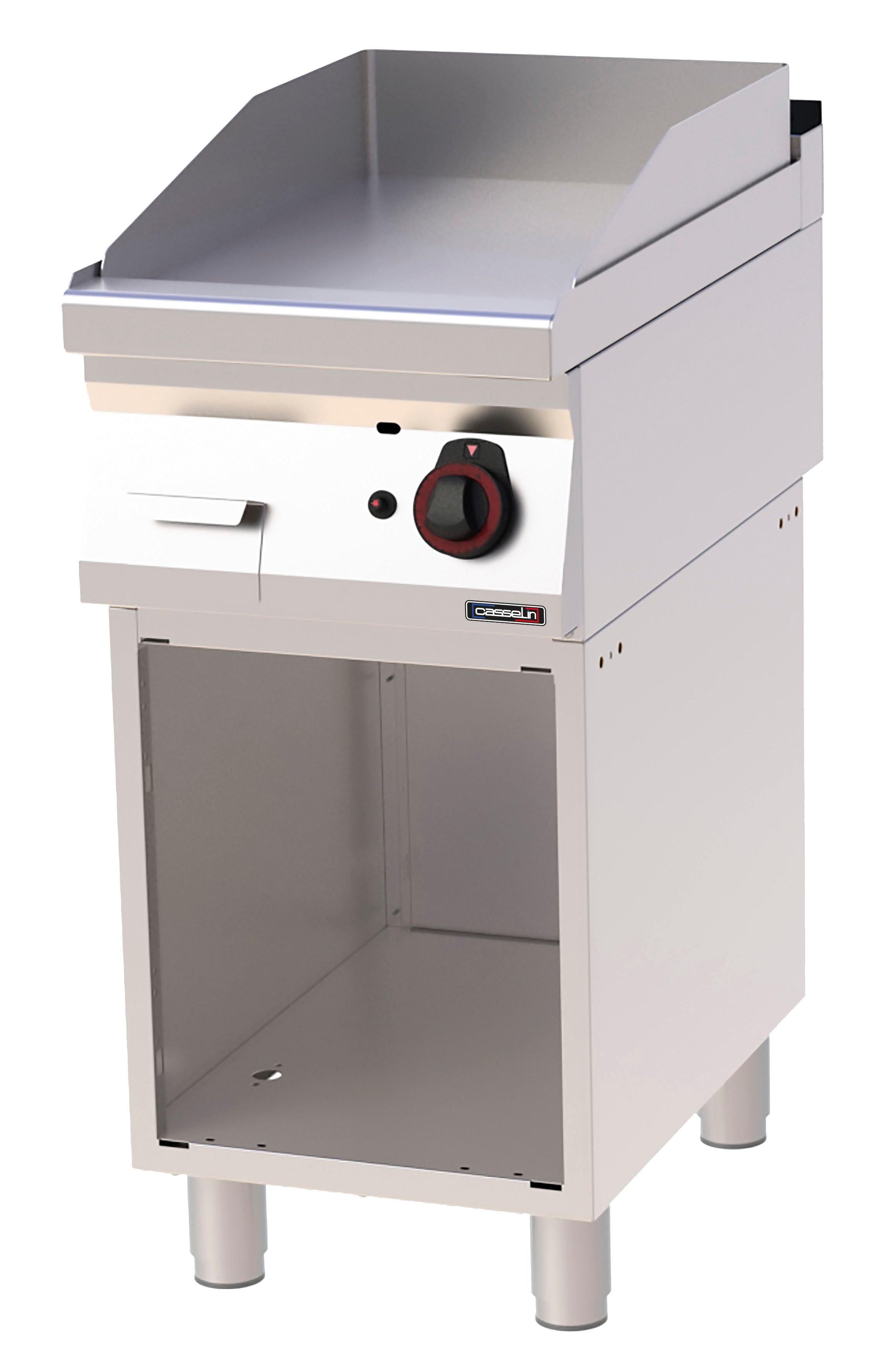 Gasristeplade Glat Støbejern med åbent skab 40