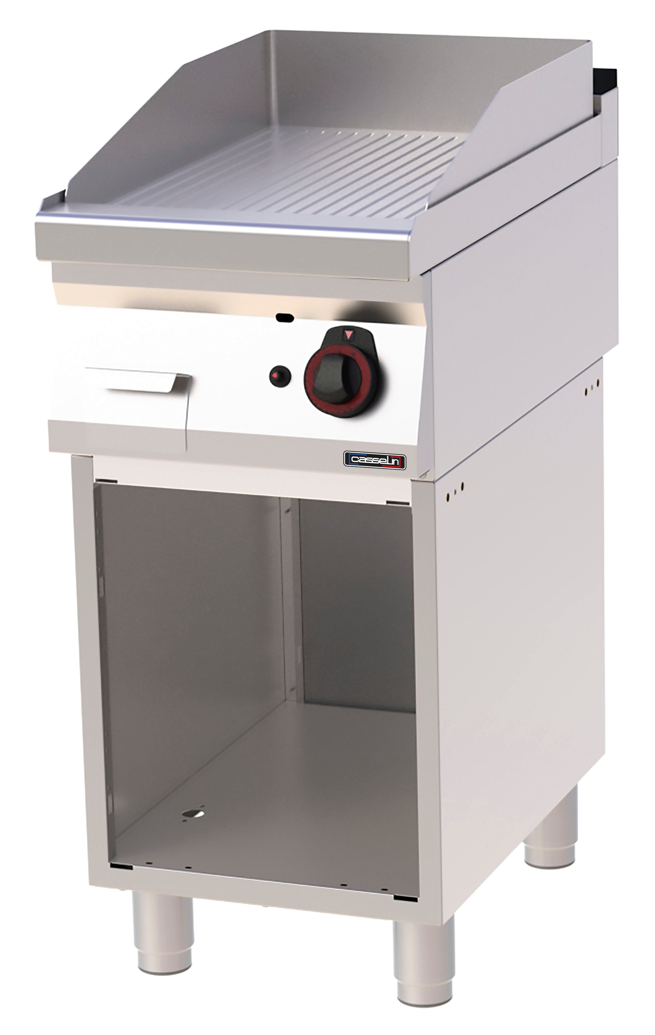 Gasristeplade Rillet Støbejern med åbent skab 40