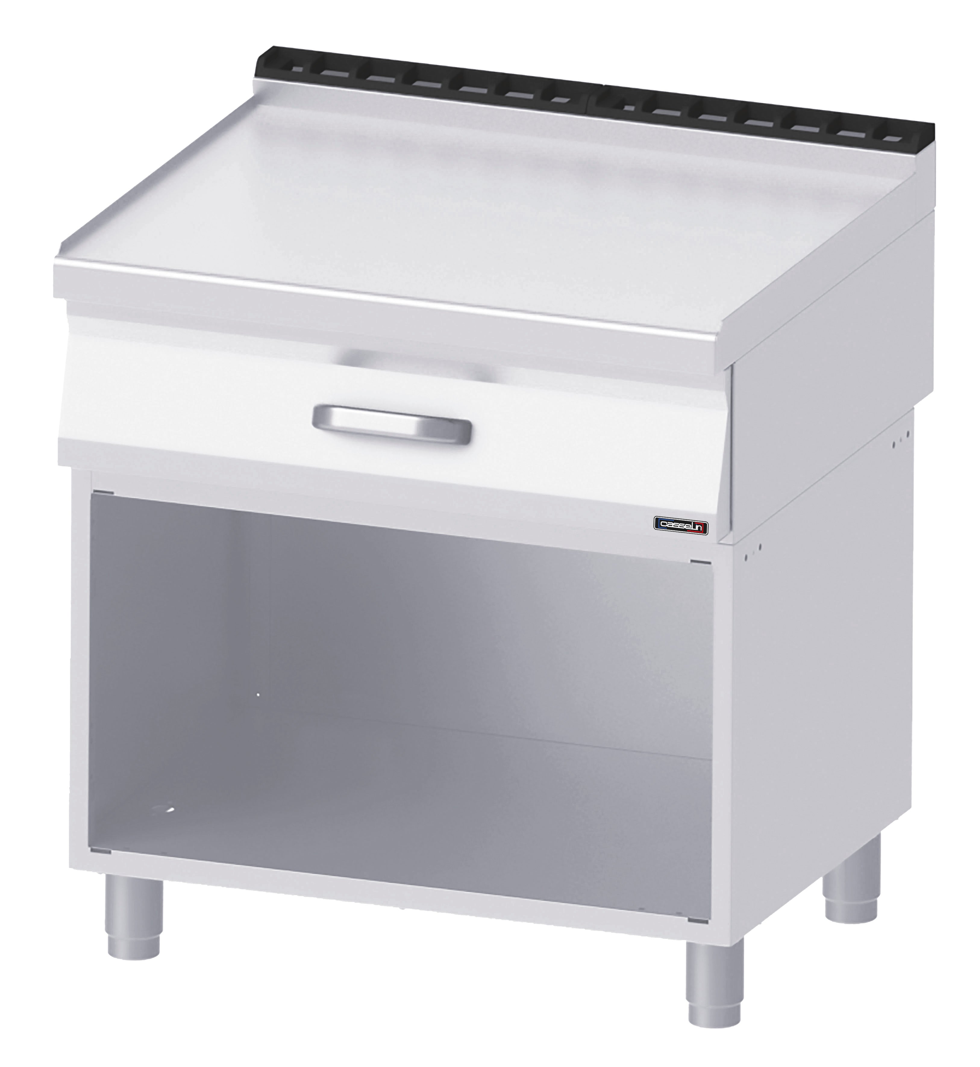 Neutral bordplade 1 skuffe med åbent skab 80