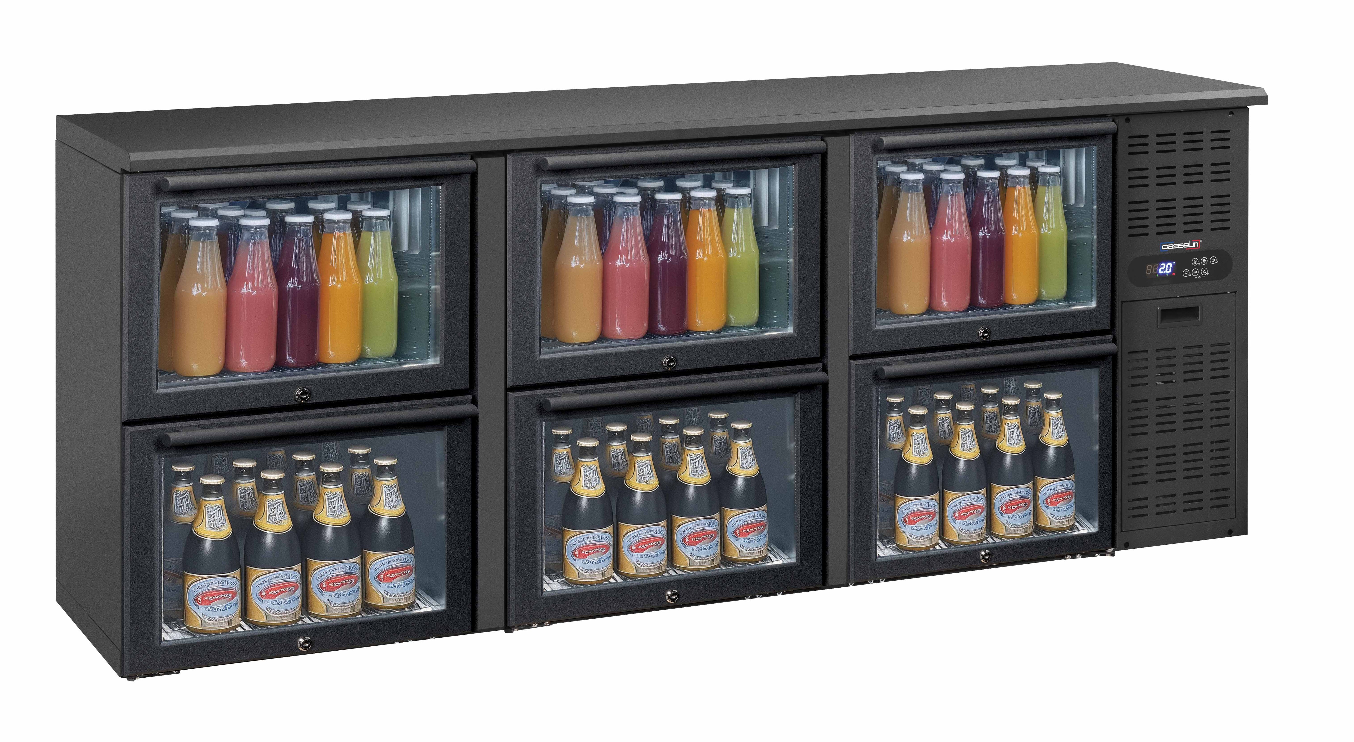 Back bar chiller 3 x 2 glasskuffer