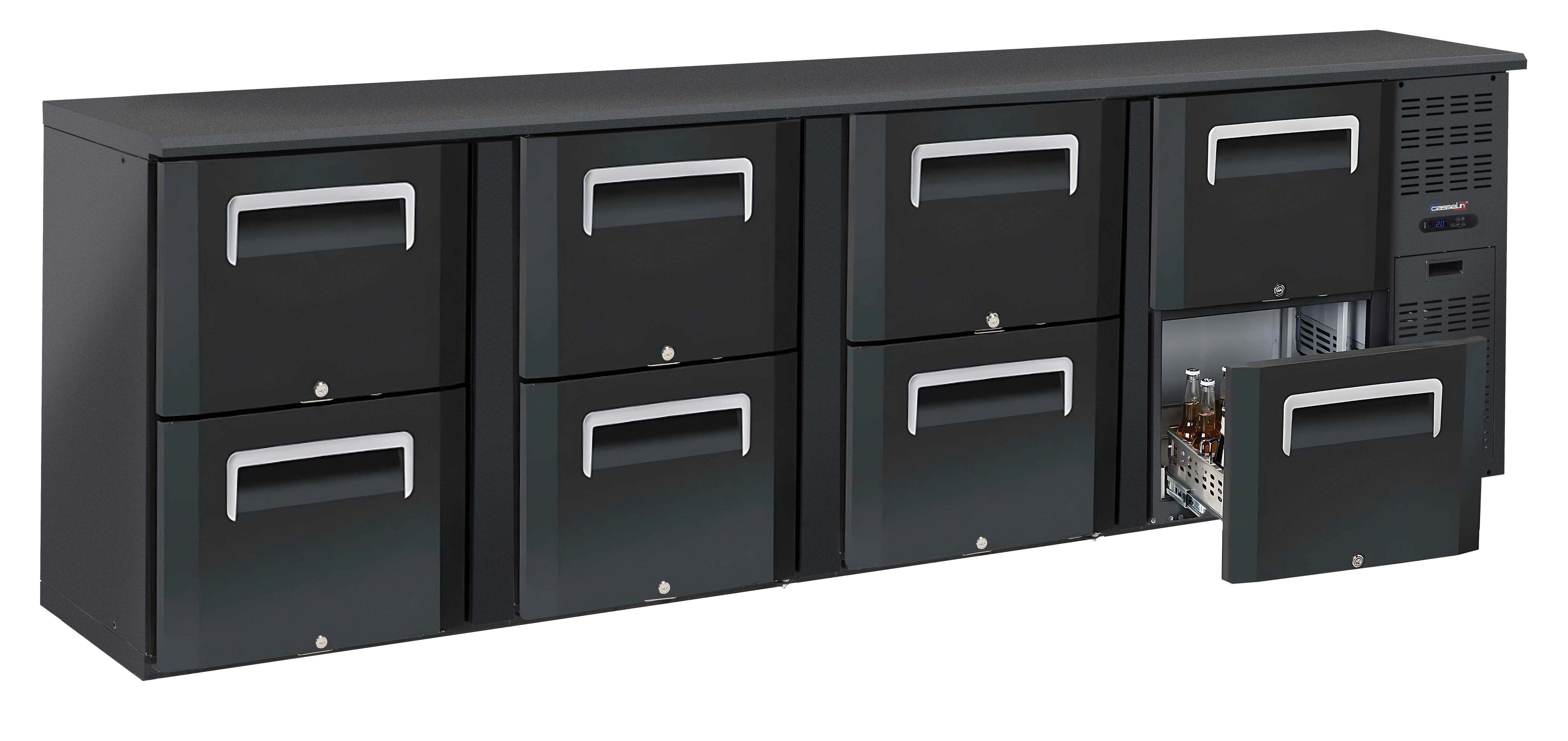 Back bar chiller 4 x 2 skuffer