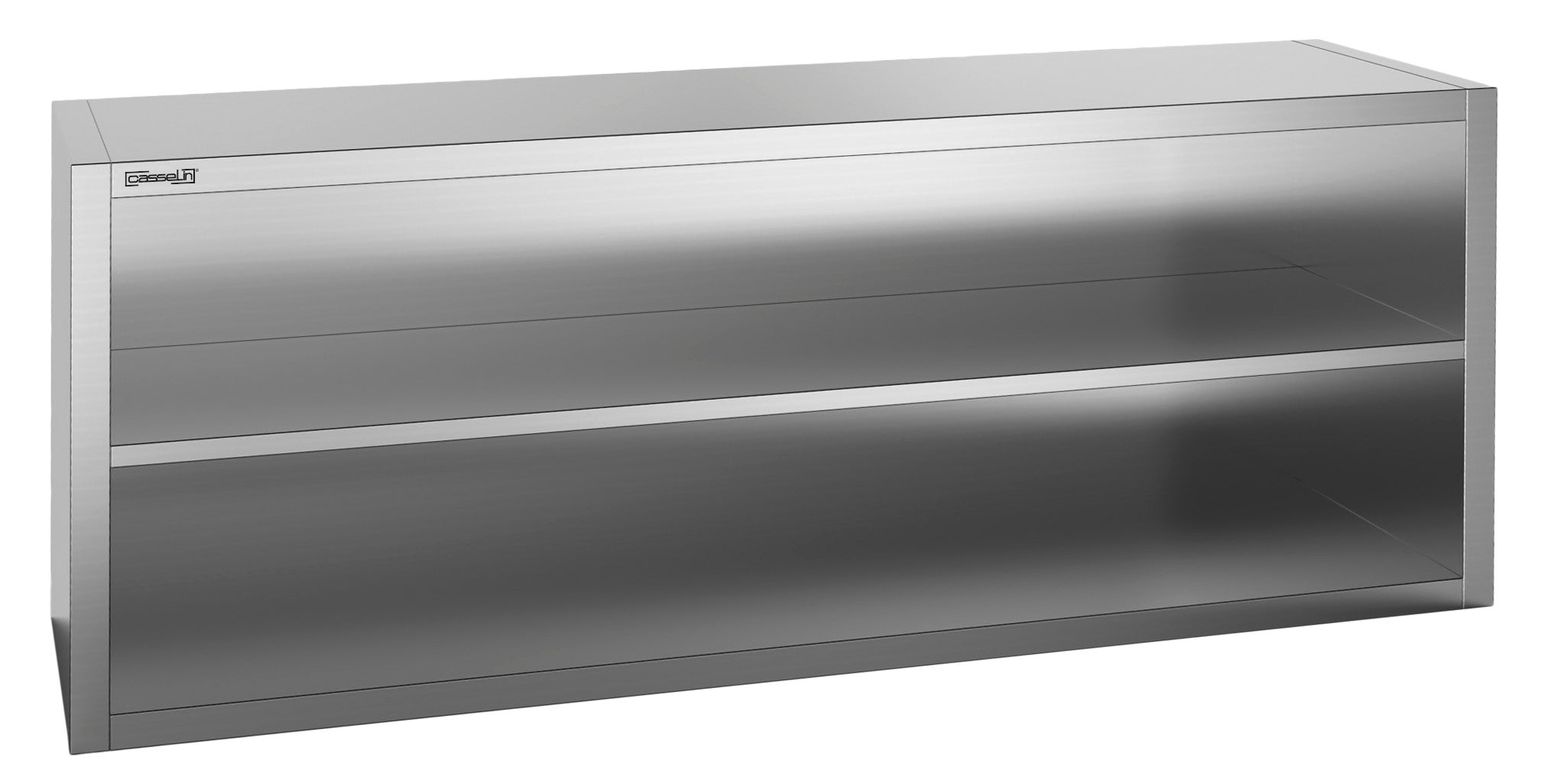 Rustfrit åbent vægskab 1400 mm